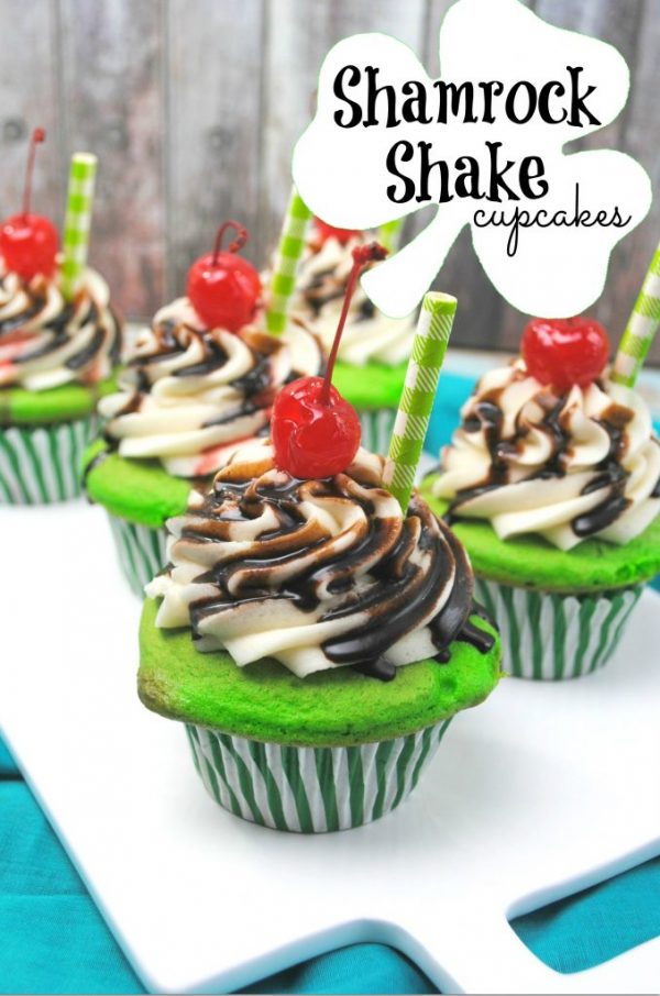 Shamrock Shake Cupcakes