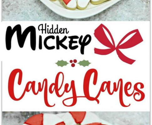 Hidden Mickey Candy cane cookies