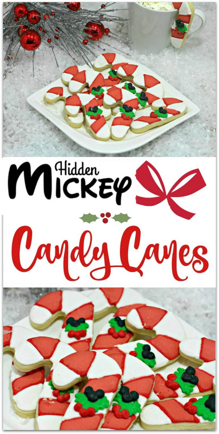 Hidden Mickey Candy cane cookies