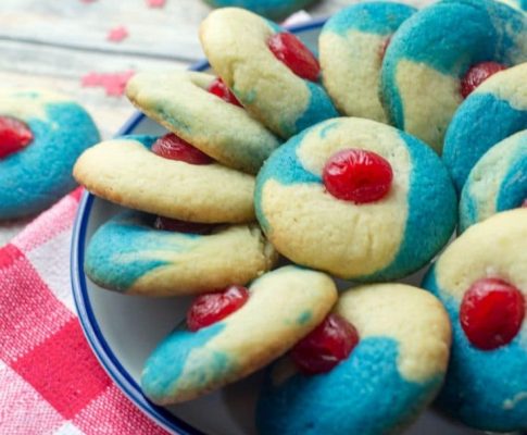 Patriotic Thumbprint Cookies